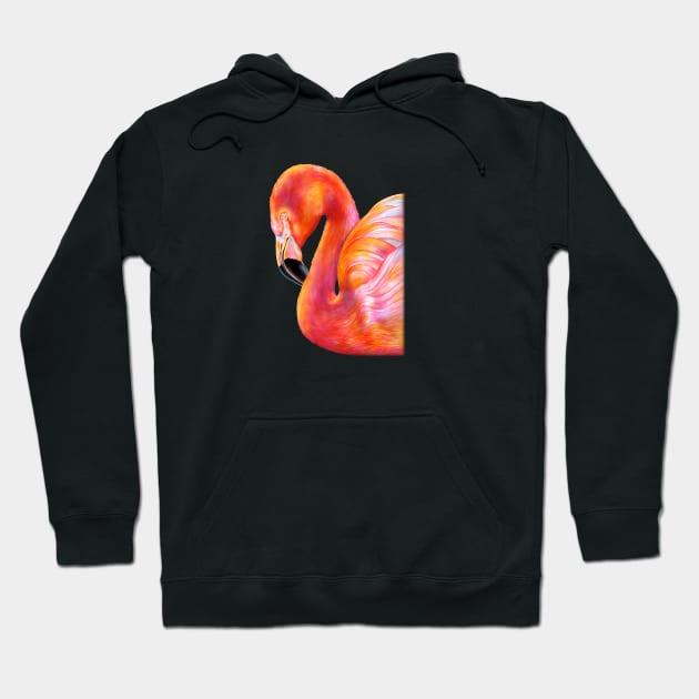 Flamingo Hoodie by Tim Jeffs Art